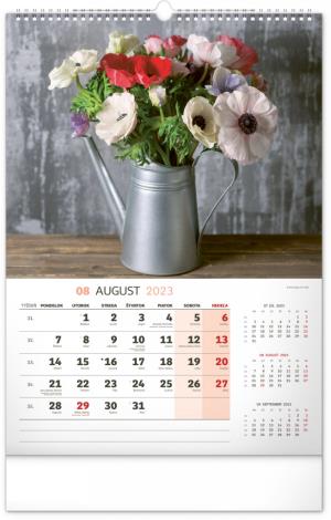 Nástenný kalendár Kvety 2023, 33 × 46 cm (9)