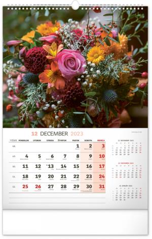 Nástenný kalendár Kvety 2023, 33 × 46 cm (13)