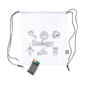 Taška so sťahovacou šnúrkou Balard, Biela