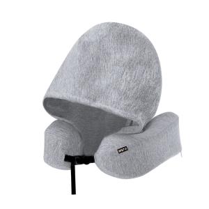 Cestovný vankúš s kapucňou Dolking, sivá