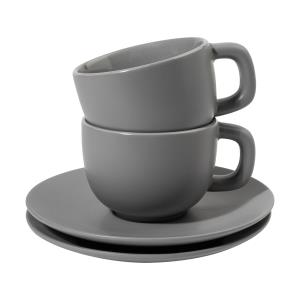 Sada šálok na cappuccino 200ml Caturra Plus, šedá