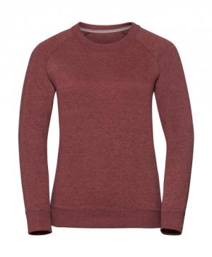 Dámska mikina bez kapucne HD, 446 Maroon Marl