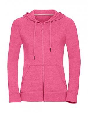 Dámska mikina s kapucňou a zipsom HD, 418 Pink Marl