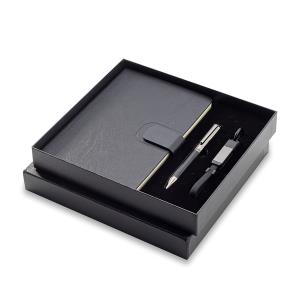 Darčeková sada s USB káblom 2 v 1 DAVOS, čierna