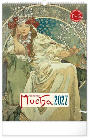 Nástenný kalendár s reprodukciami umeleckých diel  Alfons Mucha 2027