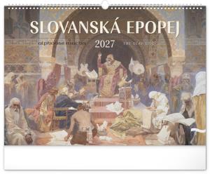 Nástenný kalendár s reprodukciami umeleckých diel  Slovanská epopej – Alfons Mucha 2027