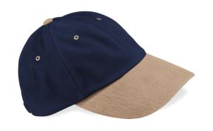 6 panelová šiltovka z bavlny Brush, 265 French Navy/Taupe