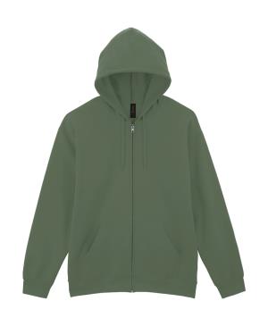 Mikina s kapucňou a zipsom Softstyle Midweight, 506 Military Green