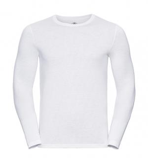 Pánske tričko HD s dlhými rukávmi, 000 White