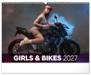 Erotický nástenný kalendár s aktami žien na motorkách Girls & Bikes 2027