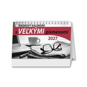 Stolový kalendár poznámkový Riadkový s veľkými písmenami 2027