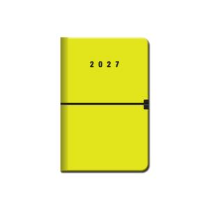 Mini diár s gumičkou CAPRI neon 2027