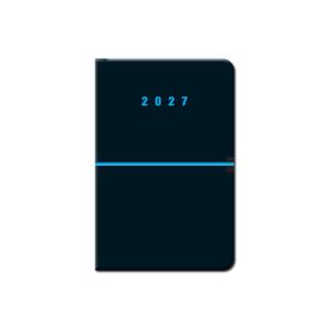 Mini diár s gumičkou CAPRI čierny 2027