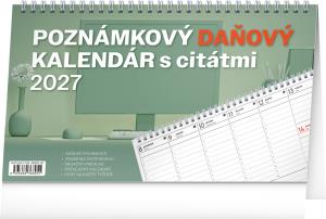 Stolový kalendár Poznámkový daňový s citátmi 2027