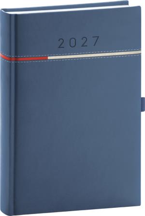 Plánovací pracovný denný diár Tomy 2027 modro-červený