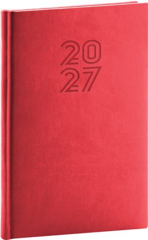 Týždenný diár Aprint 2027 červený