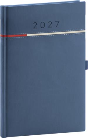 Plánovací pracovný týždenný diár Tomy 2027 modro-červený