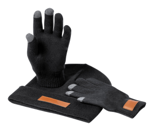 sada čiapky a rukavice Prasan, čierna (4)