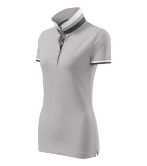 Dámska polokošeľa Collar Up 257, A4 Strieborno Sivá