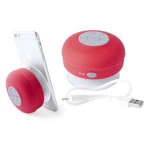 Vodotesný bluetooth reproduktor Abyss, Červená