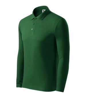 Pánska polokošeľa Pique Polo LS 221, 06 Fľaškovozelená