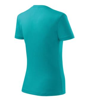 Dámske tričko krátky rukáv Basic 134, 19 Smaragdovozelená (4)