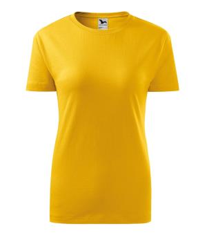Dámske bavlnené tričko Classic New 133, 04 Žltá (2)