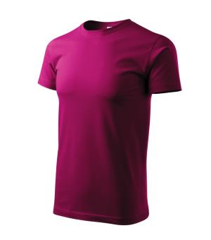 Pánske bavlnené tričko Basic 129, 49 Fuchsia Red