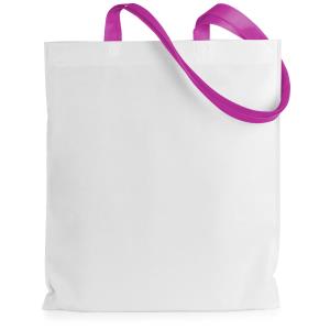 Biela nákupná taška Rambla, purpurová