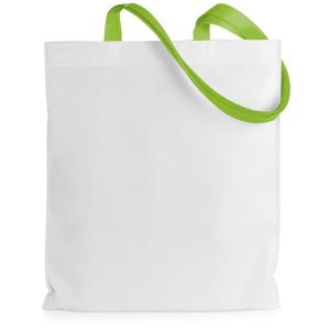 Biela nákupná taška Rambla, zelená