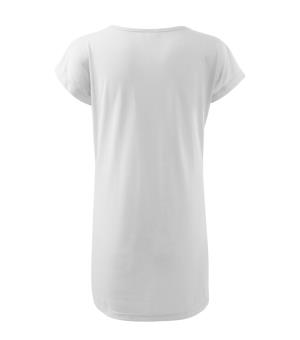 Predĺžené dámske tričko / Šaty Love 123, 00 Biela (3)