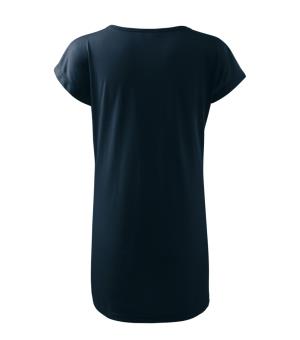 Predĺžené dámske tričko / Šaty Love 123, 02 Tmavomodrá (3)