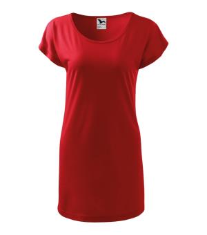 Predĺžené dámske tričko / Šaty Love 123, 07 Červená (2)
