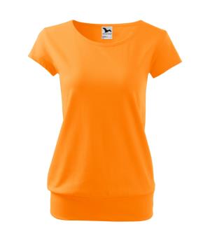 Voľné dámske tričko City 120, A2 Mandarínková Oranžová (2)