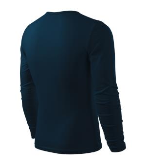 Pánske tričko s dlhým rukávom Fit-T LS 119, 02 Tmavomodrá (4)