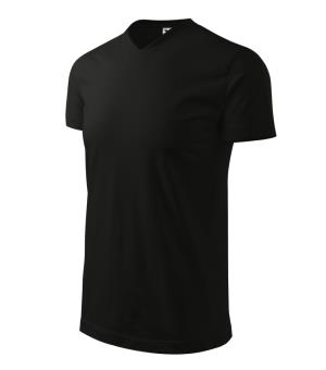 Unisex tričko Heavy V-neck 111, 01 Čierna
