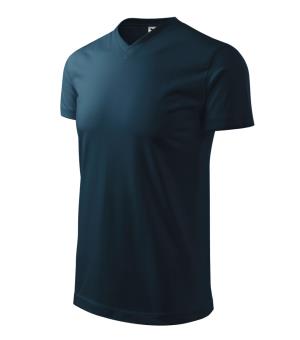 Unisex tričko Heavy V-neck 111, 02 Tmavomodrá