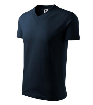 Unisexové tričko  V-neck 102, 02 Tmavomodrá
