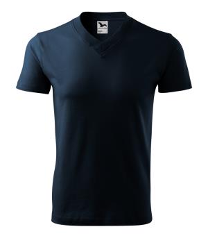 Unisexové tričko  V-neck 102, 02 Tmavomodrá (2)