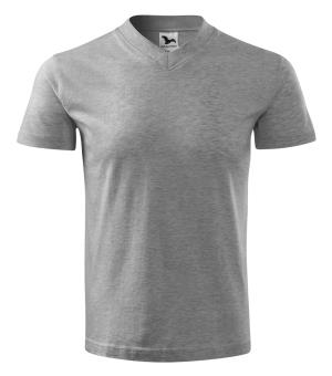 Unisexové tričko  V-neck 102, 12 Tmavosivý Melír (2)