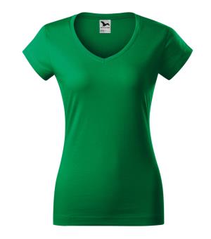 Dámske tričko Fit V-neck 162, 16 Trávová Zelená (2)