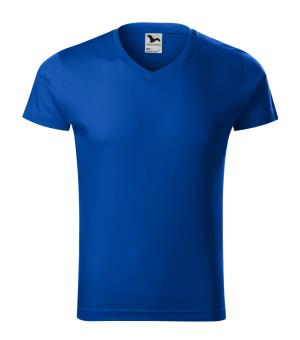 Pánske tričko Slim Fit V-neck 146, 05 Kráľovská Modrá (2)