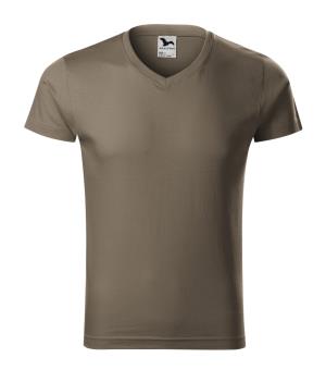 Pánske tričko Slim Fit V-neck 146, 29 Army (2)