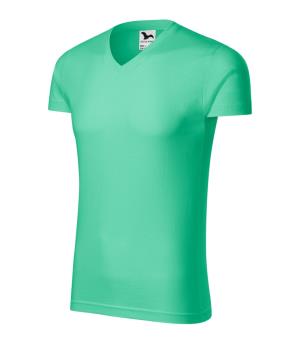 Pánske tričko Slim Fit V-neck 146, 95 Mätová