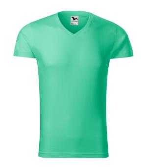 Pánske tričko Slim Fit V-neck 146, 95 Mätová (2)