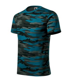 Pánske tričko Camouflage 144, C1 Petrolejový Maskáč