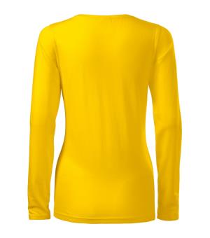 Dámske tričko dlhý rukáv Slim 139, 04 Žltá (3)