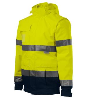 Pracovná reflexná bunda unisex 4 in 1 HV Guard 5V2, 97 Reflexná Žltá