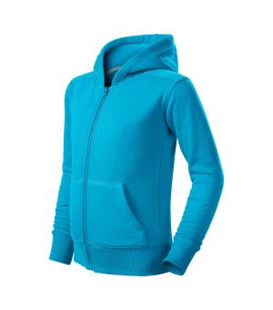 Detská mikina s kapucňou Trendy Zipper 412, 44 Tyrkysová