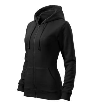 Dámska mikina s kapucňou Trendy Zipper 411, 01 Čierna